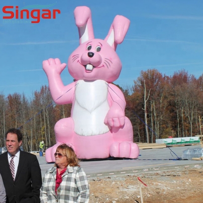 Giant 7m inflatable easter pink bunny