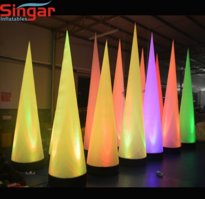 2.5m(8.2ft) inflatable lighting decoration horn pillar