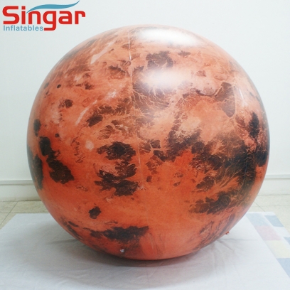 2m inflatable lighting mars balloon