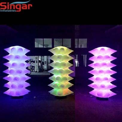 Custom inflatable illuminated column tower