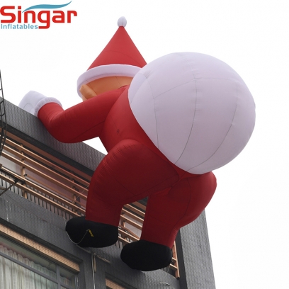 4m(13ft) inflatable climibing wall santa claus